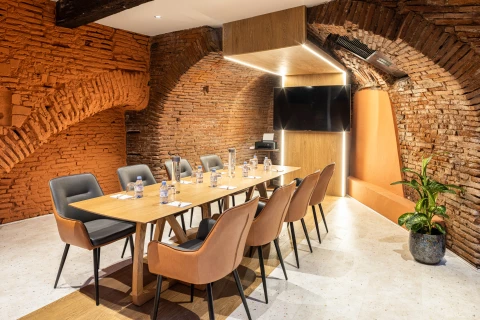 meeting room for 12 seated guests